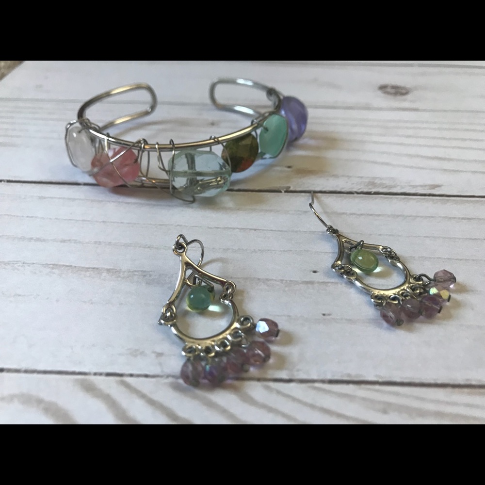 Bracelet and matching earrings